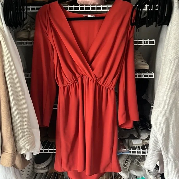 topshop burnt orange dress Topshop dress